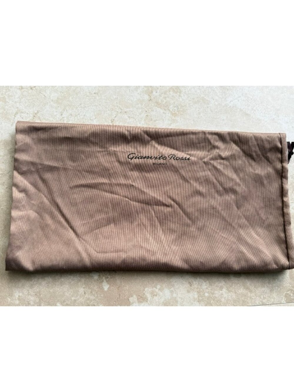 Gianvito Rossi Milano Dust Bag Storage Cover Drawstring Brown 31 x 15"